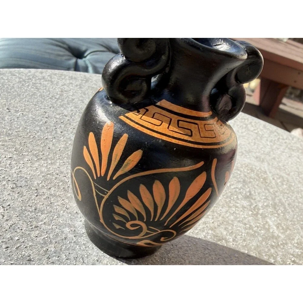 Greek Style Terra-Cotta These With Black Figure Motif￼